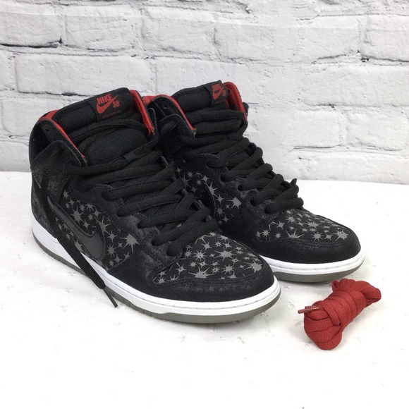 Nike Dunk High Premium SB Zoom Air Black Red Lace Up High Top Sneaker Men\'s 10 main image 11